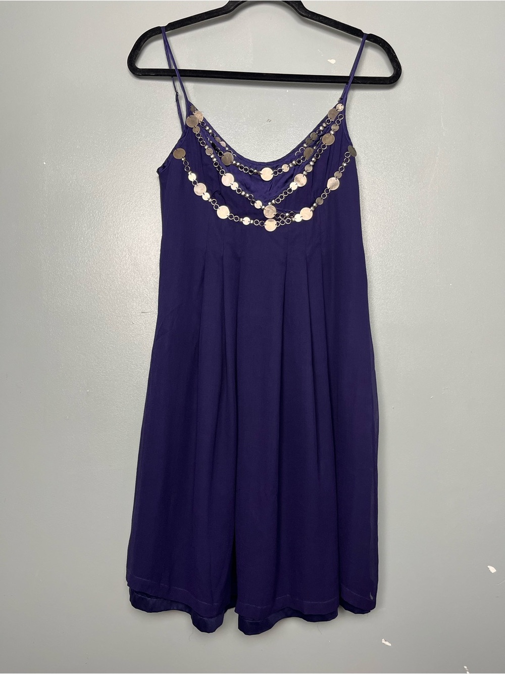 Vintage Y2K Ted Baker Silk Boho Chic Babydoll Slip Dress Purple Women’s Size 2